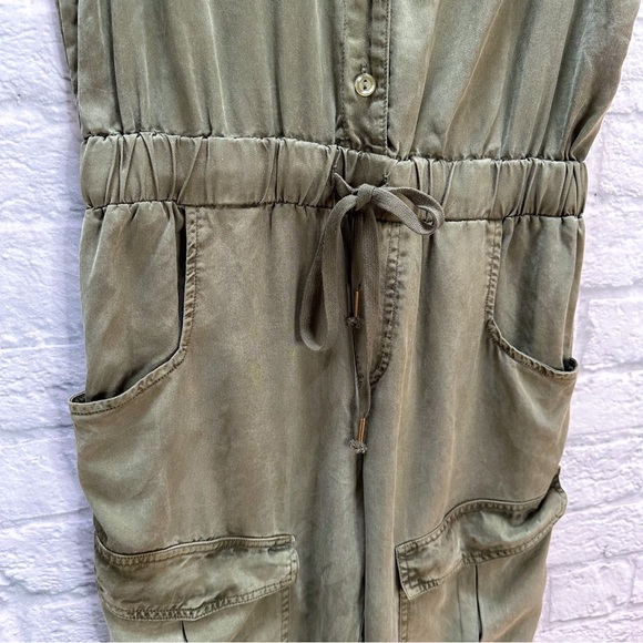 NWT! Young Fabulous & Brown Grayson sleeveless twill jumpsuit, M. - Picture 4 of 7